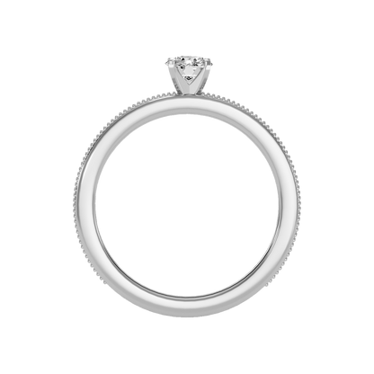 April Solitaire Ring In 925 Sterling Silver - Two