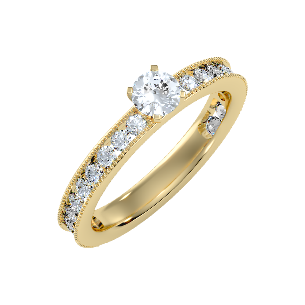 April Solitaire Ring In 925 Sterling Silver - Nine