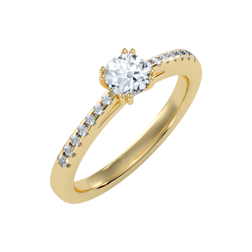 Apt Solitaire Ring In 925 Sterling Silver - Nine