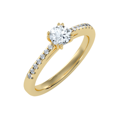 Apt Solitaire Ring In 925 Sterling Silver - Nine