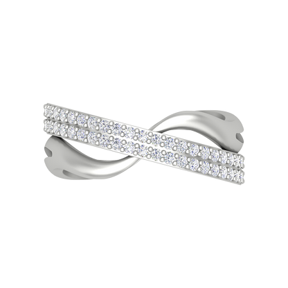 Archa Hoop Cluster Ring In 925 Sterling Silver - Seven