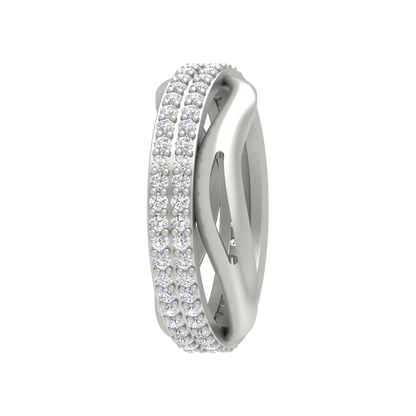 Archa Hoop Cluster Ring In 925 Sterling Silver - Eight
