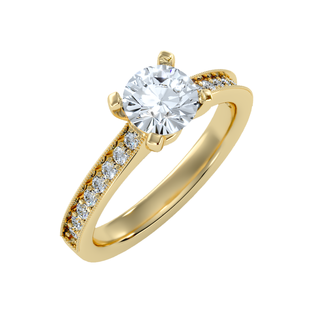 Ardent Solitaire Ring In 925 Sterling Silver - One