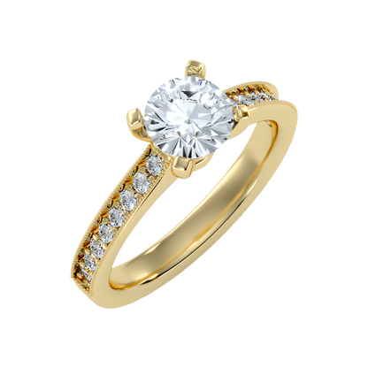 Ardent Solitaire Ring In 925 Sterling Silver - One