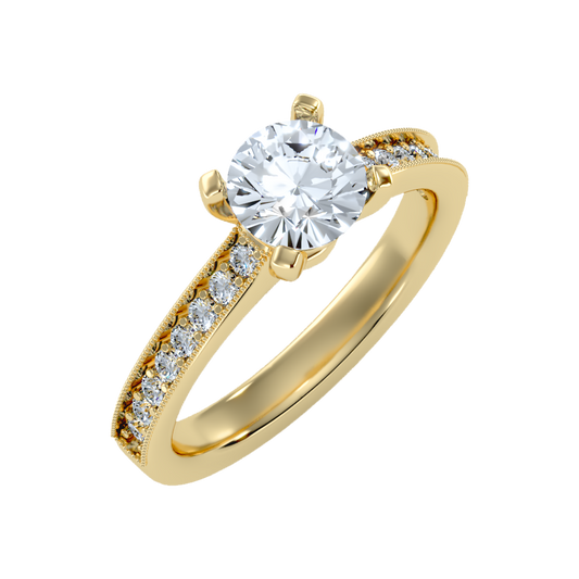 Ardent Solitaire Ring In 925 Sterling Silver - One