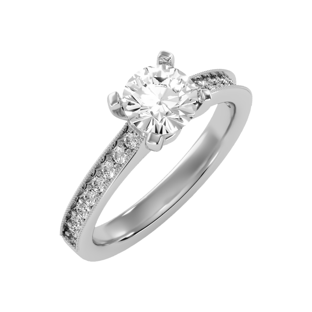 Ardent Solitaire Ring In 925 Sterling Silver - Five