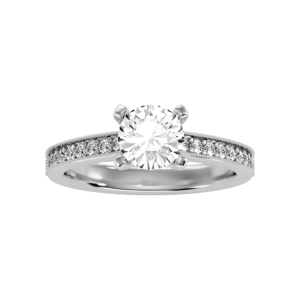 Ardent Solitaire Ring In 925 Sterling Silver - Six