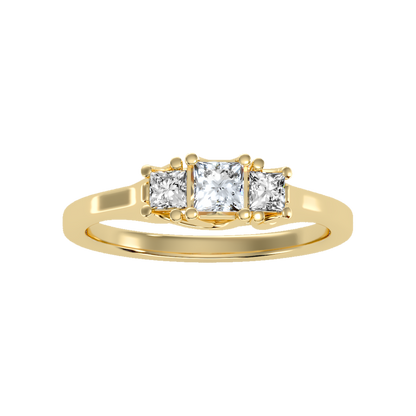 Argent Tri Stone Ring - Ten
