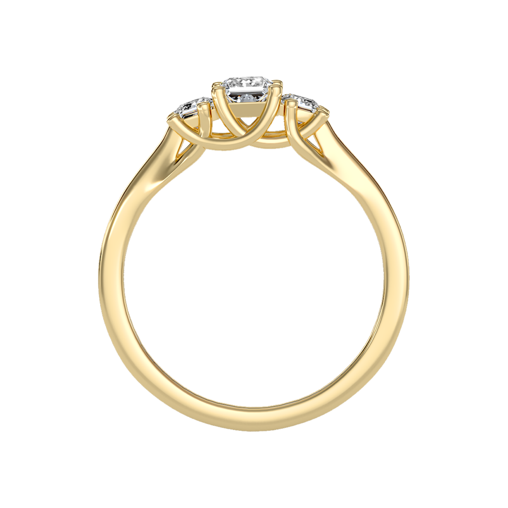 Argent Tri Stone Ring - Twelve
