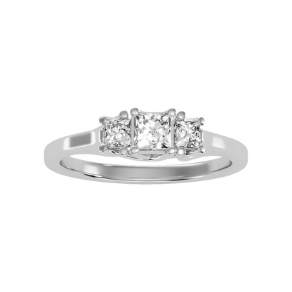 Argent Tri Stone Ring - Six