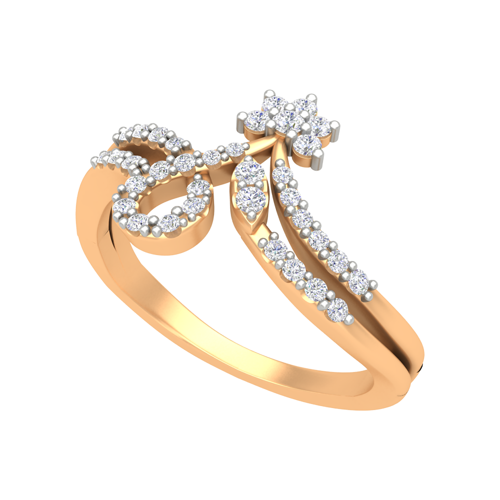 Arissa Diamond Ring In 925 Sterling Silver - Two