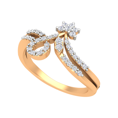 Arissa Diamond Ring In 925 Sterling Silver - Two