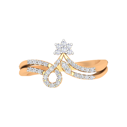 Arissa Diamond Ring In 925 Sterling Silver - Three