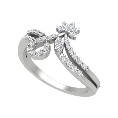 Arissa Diamond Ring In 925 Sterling Silver - Six