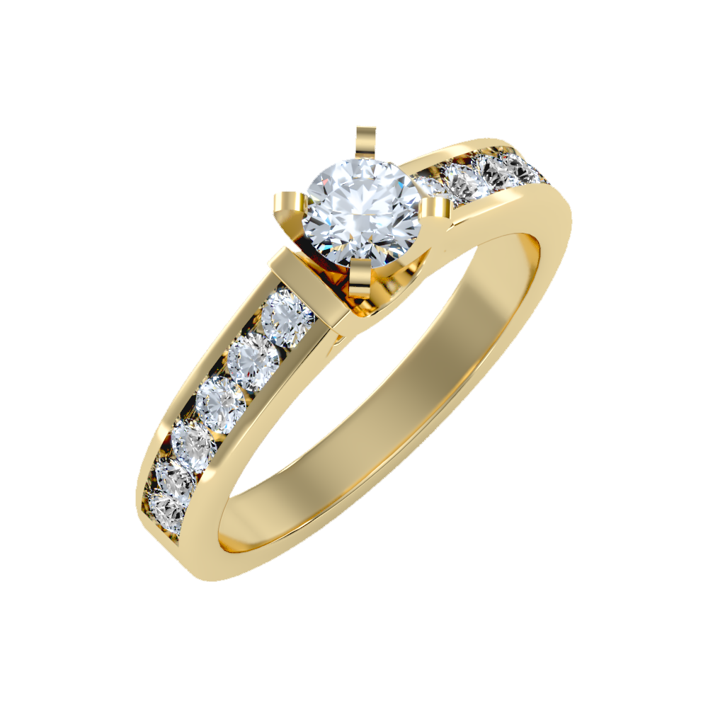 Aristocratic Solitaire Ring In 925 Sterling Silver - One