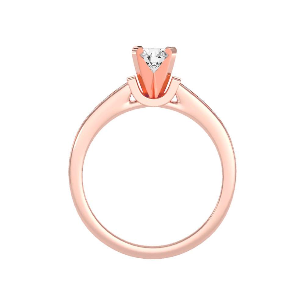 Aristocratic Solitaire Ring In 925 Sterling Silver - Ten