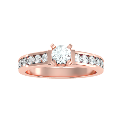 Aristocratic Solitaire Ring In 925 Sterling Silver - Eleven