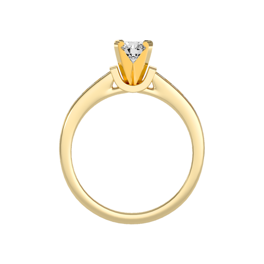 Aristocratic Solitaire Ring In 925 Sterling Silver - Two
