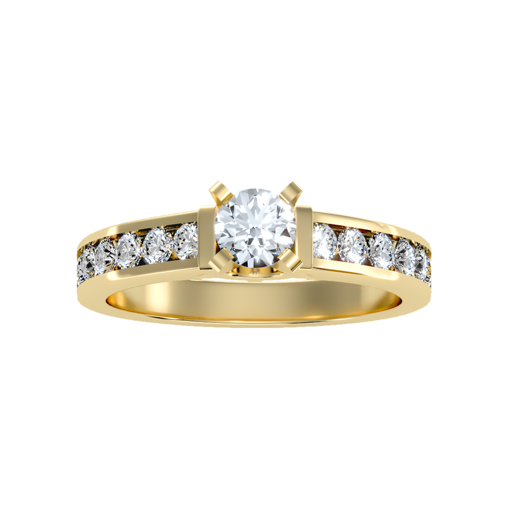 Aristocratic Solitaire Ring In 925 Sterling Silver - Three