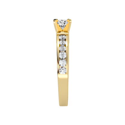 Aristocratic Solitaire Ring In 925 Sterling Silver - Four