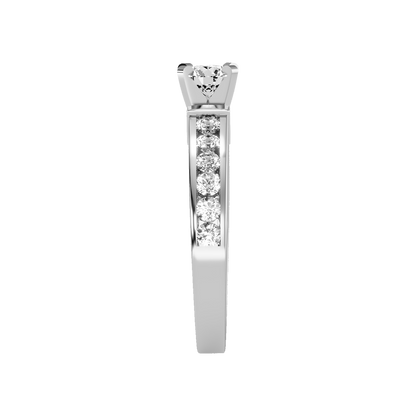 Aristocratic Solitaire Ring In 925 Sterling Silver - Seven