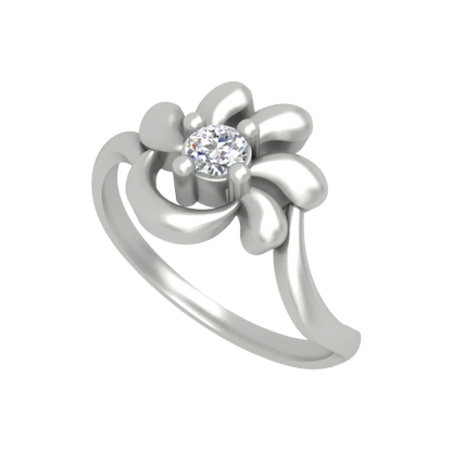 Artistic Eye Single Stone Ring - Five