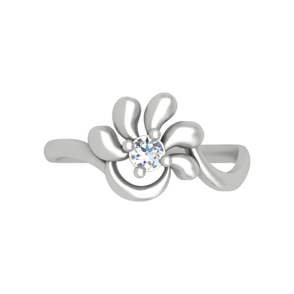 Artistic Eye Single Stone Ring In 925 Sterling Silver - Six