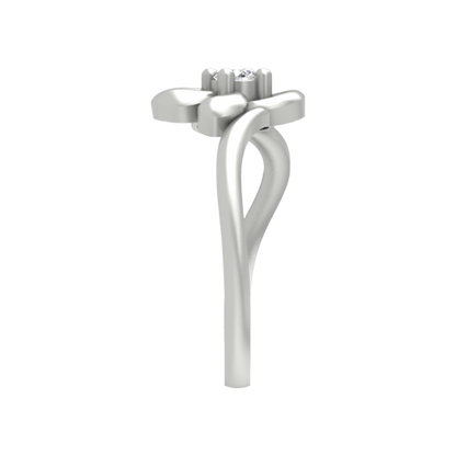 Artistic Eye Single Stone Ring In 925 Sterling Silver - Eight