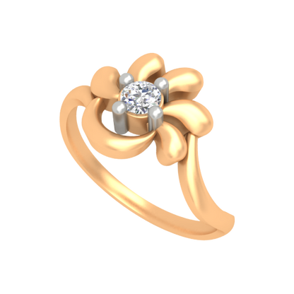 Artistic Eye Single Stone Ring In 925 Sterling Silver - Nine