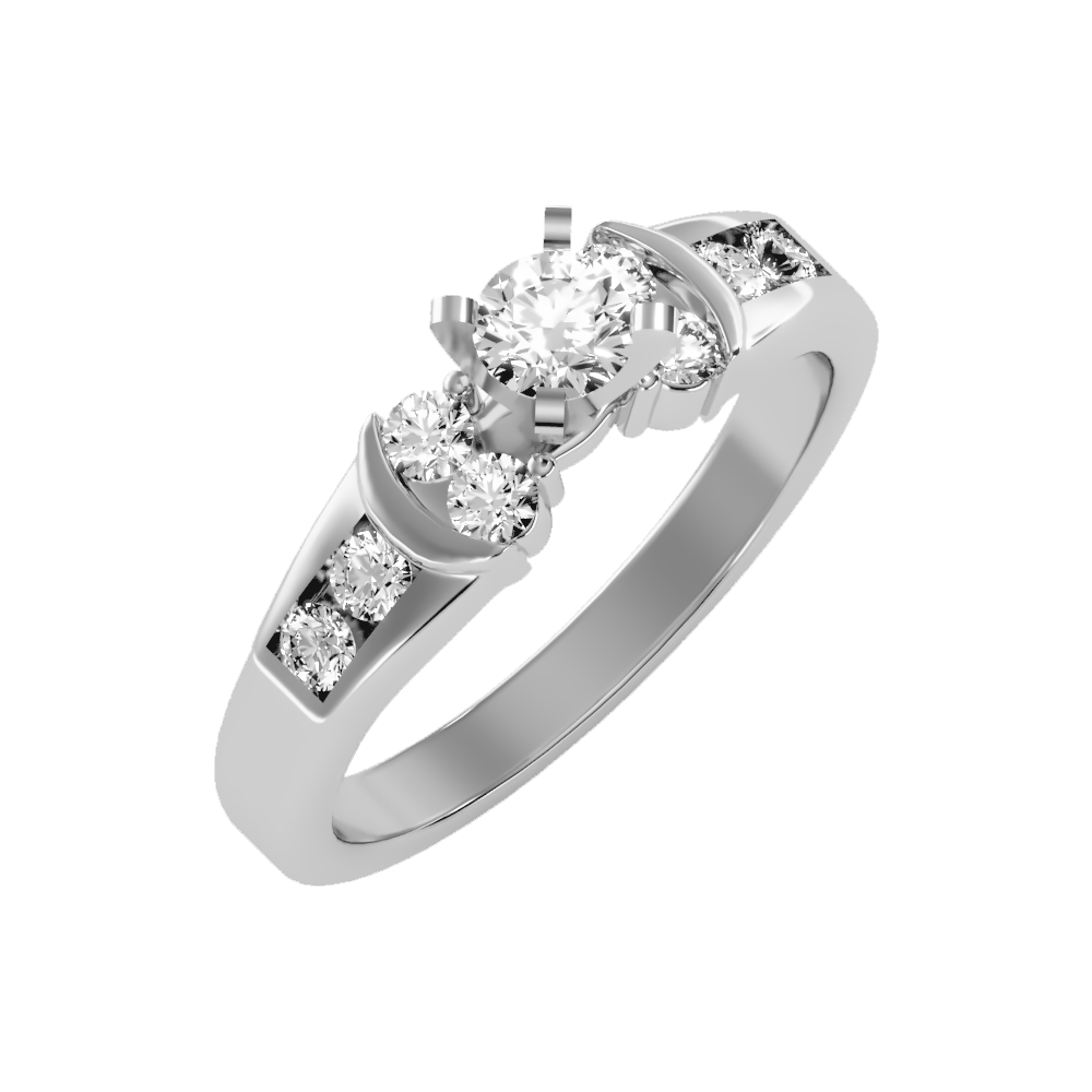 Artistic Solitaire Ring - One