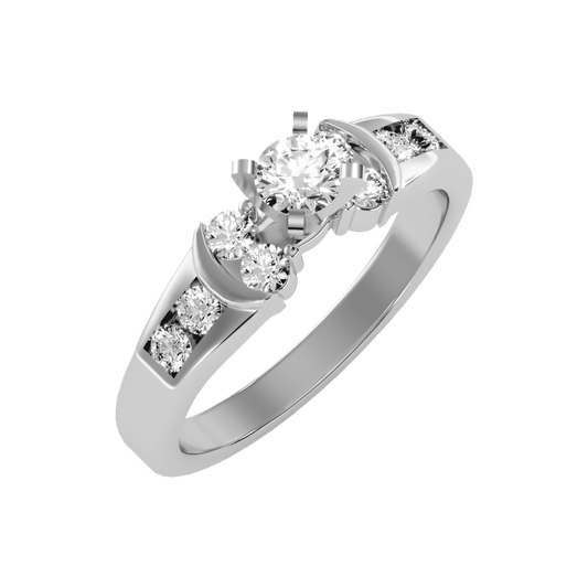 Artistic Solitaire Ring - One