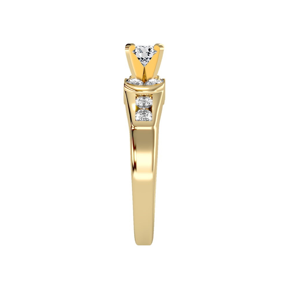 Artistic Solitaire Ring In 925 Sterling Silver - Eleven