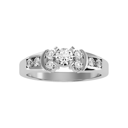 Artistic Solitaire Ring In 925 Sterling Silver - Three