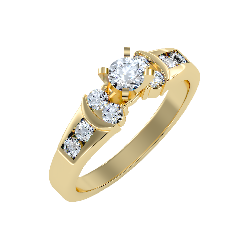 Artistic Solitaire Ring - Nine