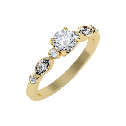 Astonishing Solitaire Ring In 925 Sterling Silver - Two