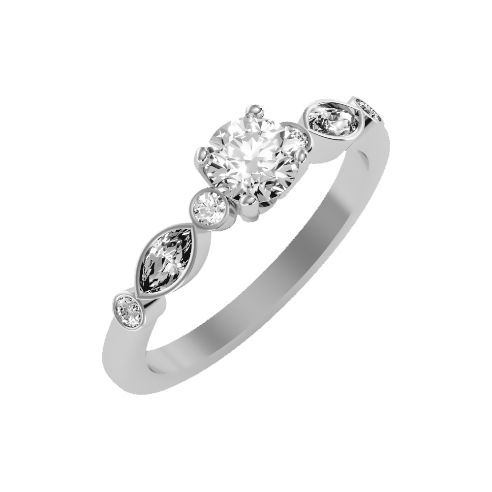 Astonishing Solitaire Ring In 925 Sterling Silver - Six