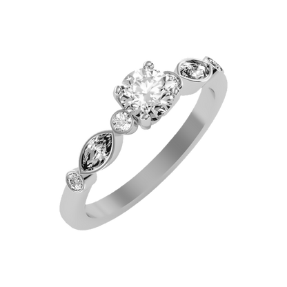 Astonishing Solitaire Ring In 925 Sterling Silver - Six