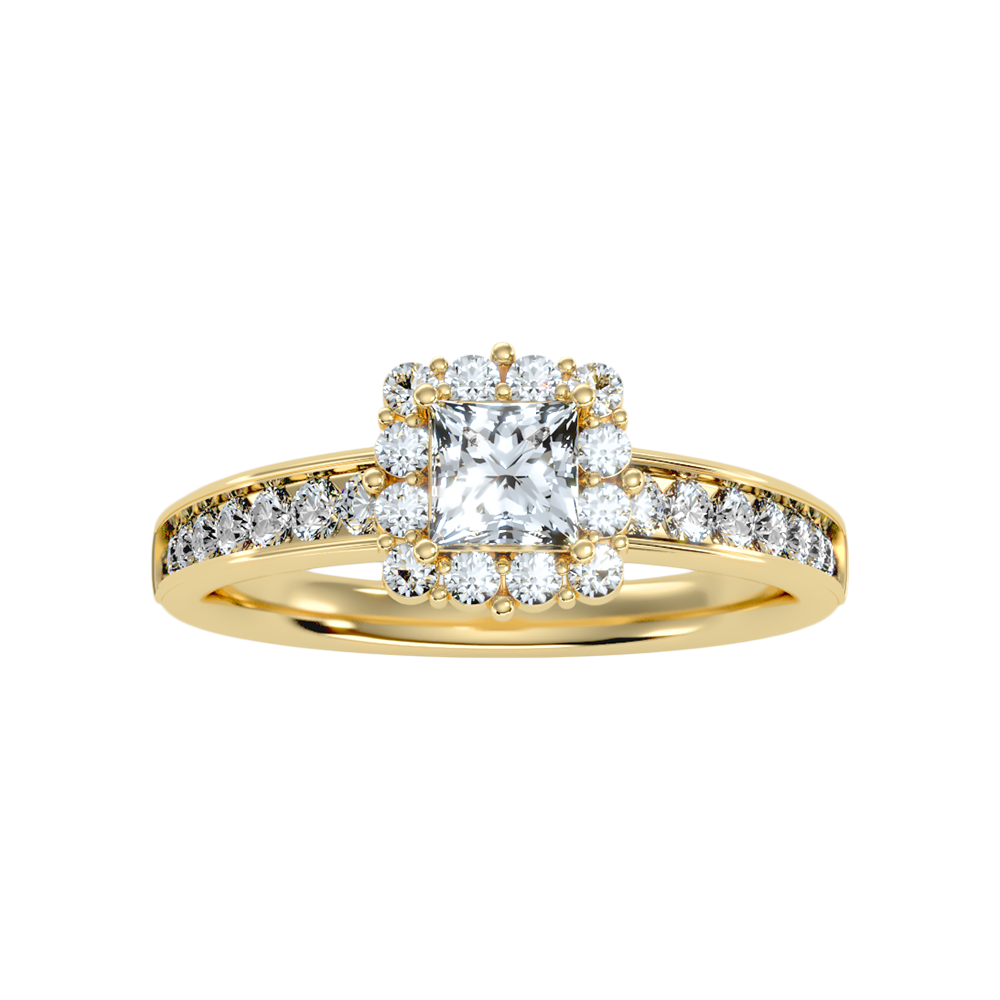 Astounding Diamond Engagement Ring In 925 Sterling Silver - Ten