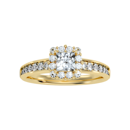 Astounding Diamond Engagement Ring In 925 Sterling Silver - Ten