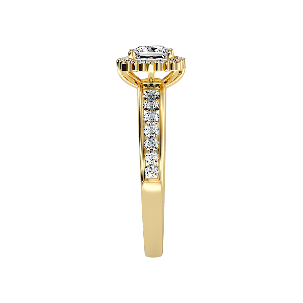 Astounding Diamond Engagement Ring In 925 Sterling Silver - Eleven