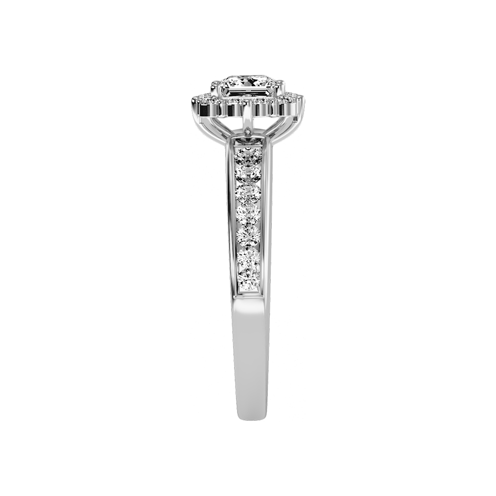Astounding Diamond Engagement Ring In 925 Sterling Silver - Seven
