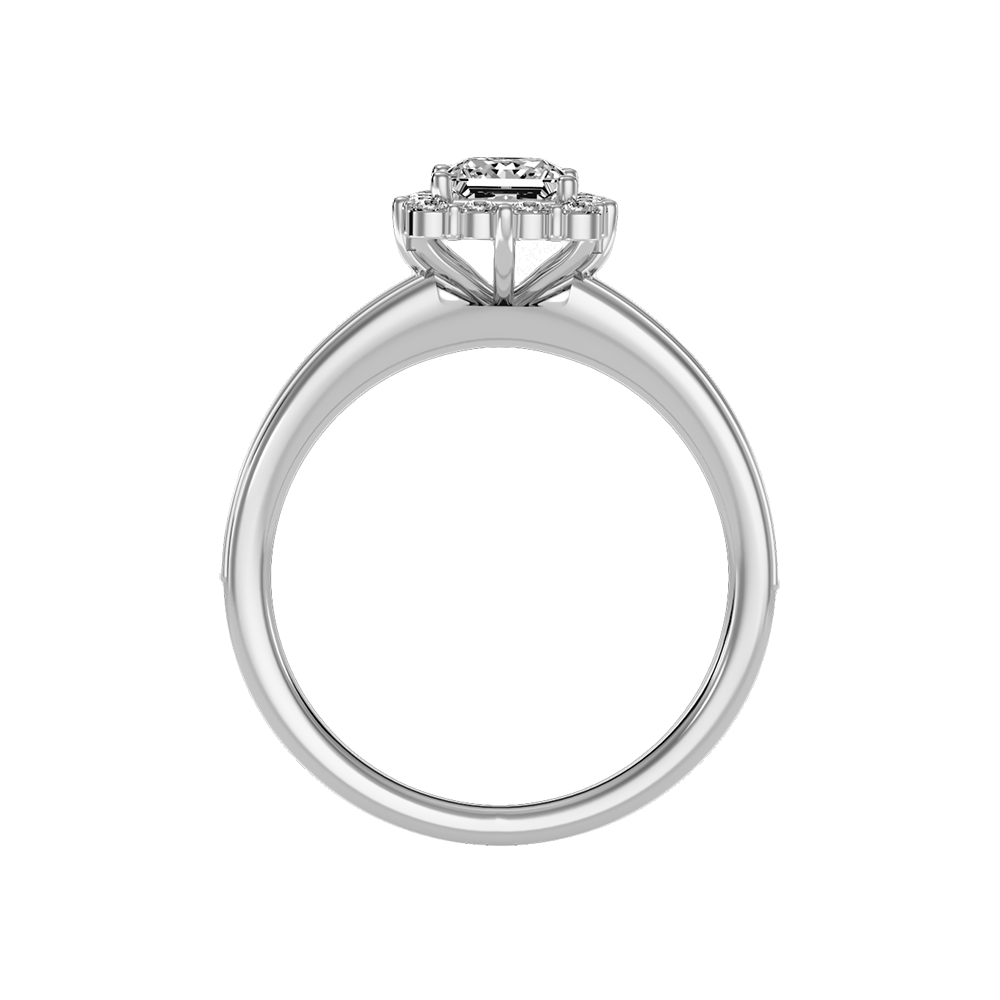 Astounding Diamond Engagement Ring In 925 Sterling Silver - Eight