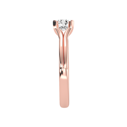 Atano Classic Solitaire Ring In 925 Sterling Silver - Four