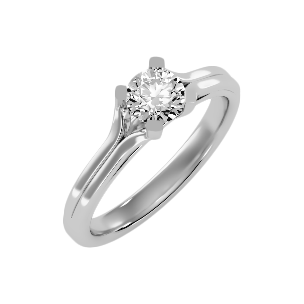 Atano Classic Solitaire Ring In 925 Sterling Silver - Five