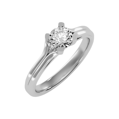 Atano Classic Solitaire Ring In 925 Sterling Silver - Five