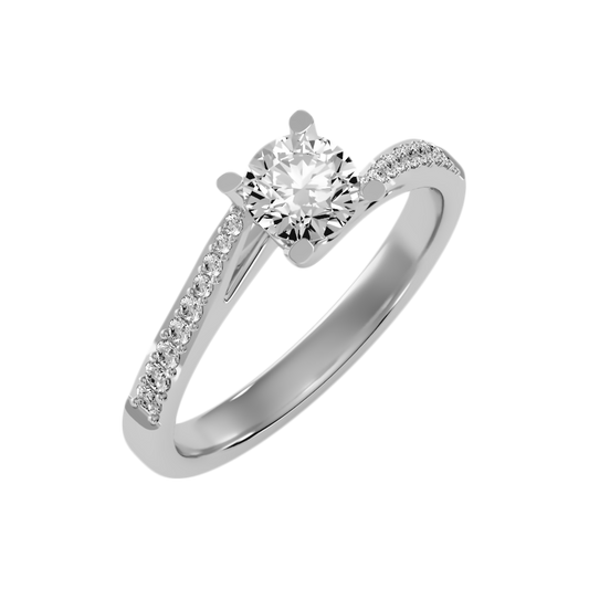Atractiva Solitaire Ring In 925 Sterling Silver - One