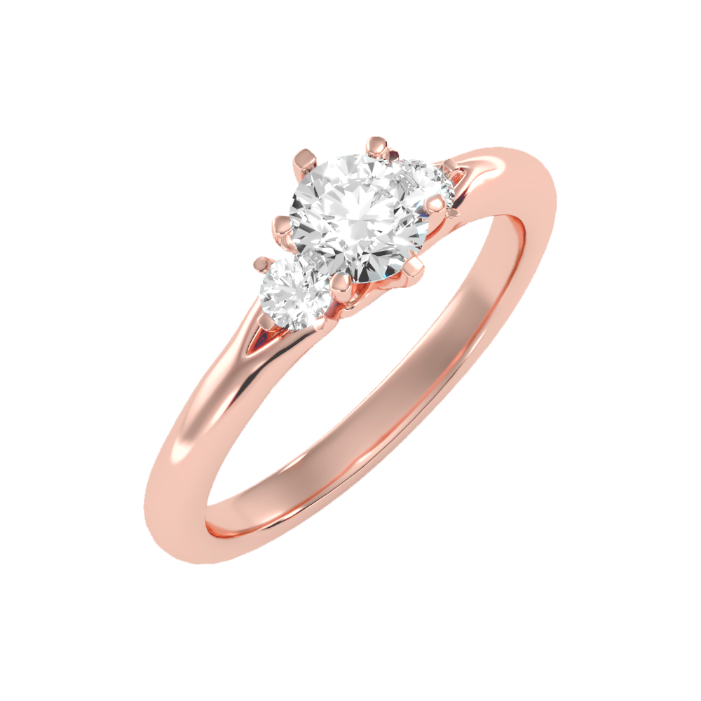 August Tri Stone Ring - One