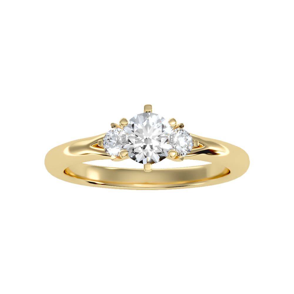 August Tri Stone Ring - Ten