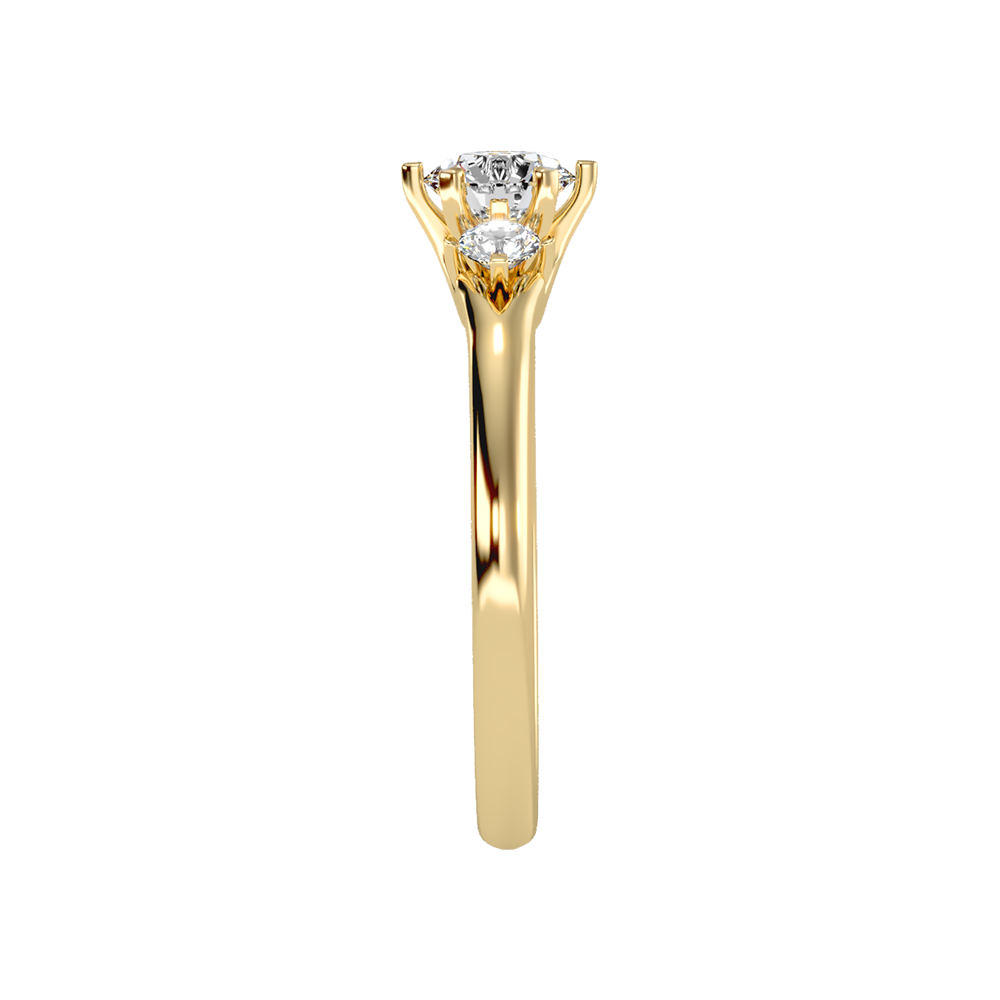 August Tri Stone Ring In 925 Sterling Silver - Eleven
