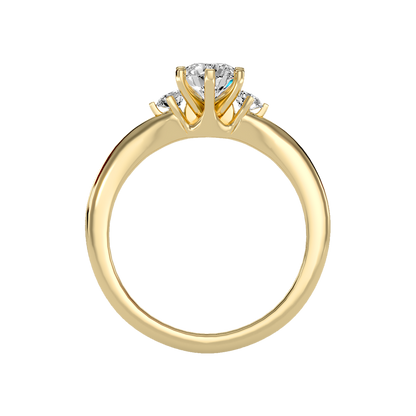 August Tri Stone Ring In 925 Sterling Silver - Twelve